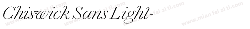 Chiswick Sans Light字体转换